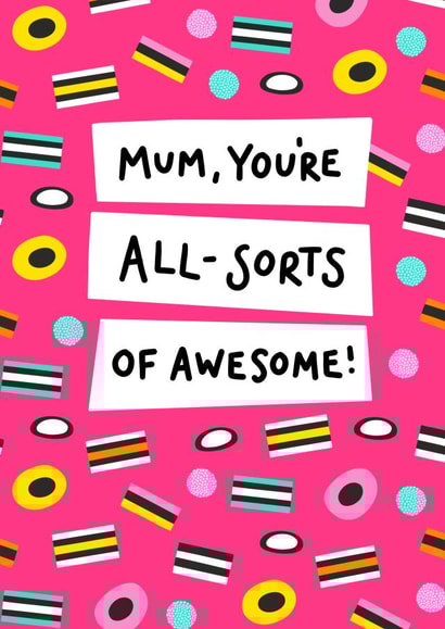 sweets all-sorts Mothers Day Card 21021 created by Salty Siren Studios