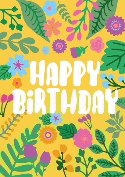 Pretty Birthday Card - Flowers - Colourful created by Xoxo Designs by Ruth