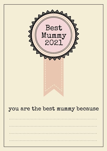 2021 best mummy Mothers Day Card 25580 created by Doodle Dot Design Co