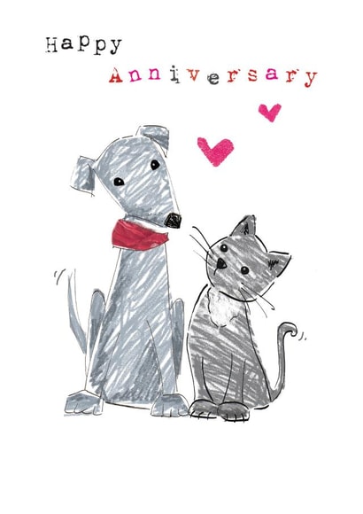 Happy Anniversary Cute Dogs card created by Clare Joys