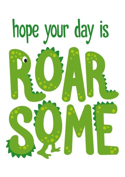 dinosaurs roarsome Birthday Card 19060 created by Picture Perfect