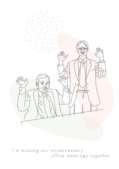 missing colleague Humour Card 46486 created by Happyasbean Illustration