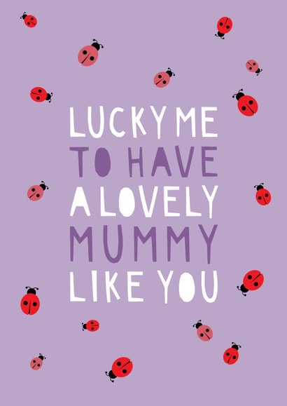 ladybird ladybug Mothers Day Card 26341 created by Bow & Bell
