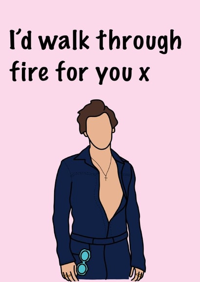 harry styles walk Valentines Day Card 21418 created by SCHE BY MIMI