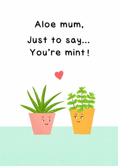 Aloe Mum Mothers Day Card 21022 created by Salty Siren Studios