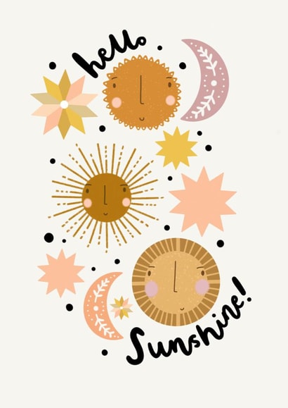 hello sunshine New Baby Card 21438 created by Printed Picnic