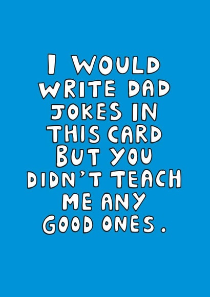Dad Jokes Funny Father's Day Card created by Kerry Stewart