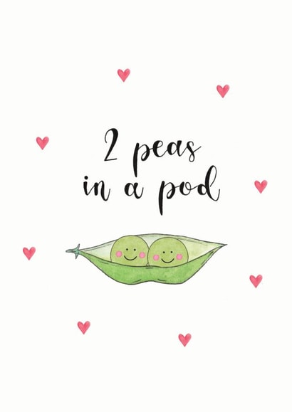 peas in a pod Valentines Day Card 21458 created by Beloved Creations