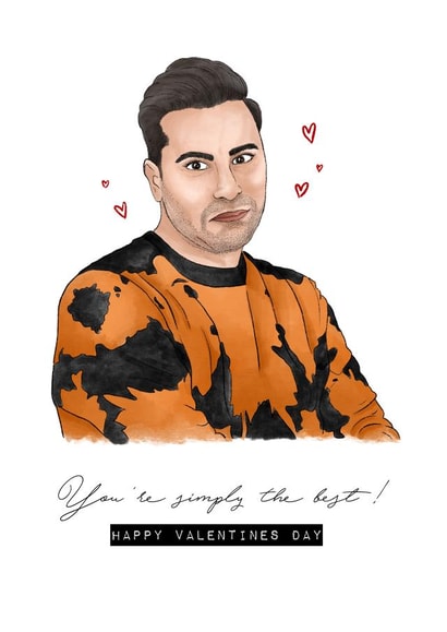 david rose schitts creek Valentines Day Card 14648 created by Pork Chop Designs