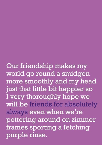 Our Friendship Love & Friendship Card 21372 created by The Right Lines