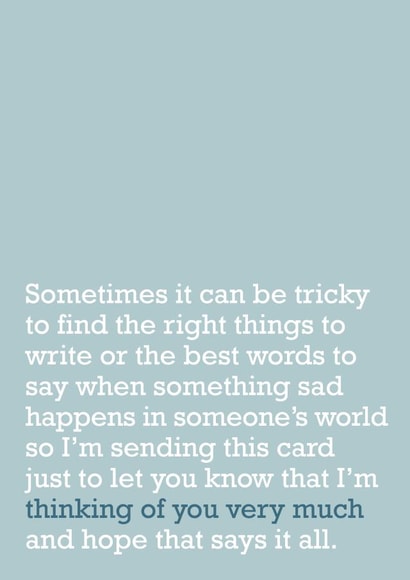 heartfelt thinking Thinking of you Card 21374 created by The Right Lines