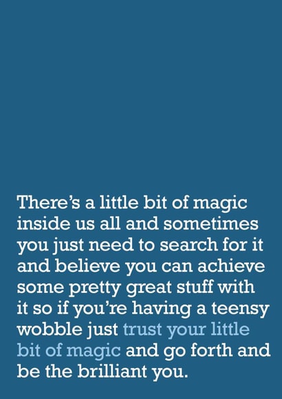 Inspirational Support Good Luck Card 21377 created by The Right Lines