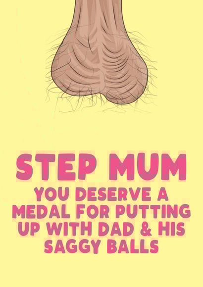 step mum funny Mothers Day Card 30699 created by Filthy Sentiments