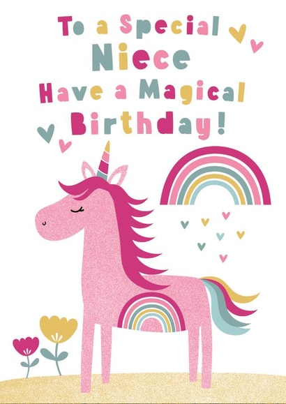Unicorn Niece Birthday card created by Sarah Corcoran