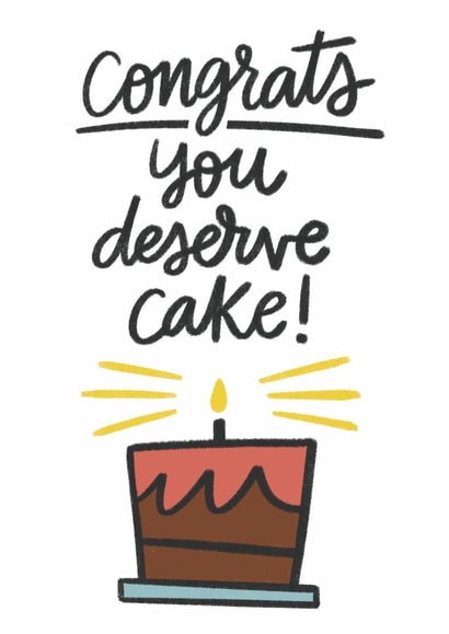 Congrats Cake Congratulations Card 20893 created by Natalia Gonzalez