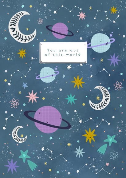 well done out of this world Thank You Card 21442 created by Printed Picnic