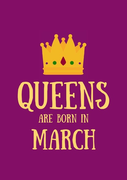 March Queen birthday card created by SJdesigns