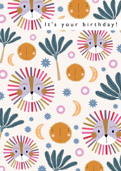 birthday lion birthday card Birthday Card 21449 created by Printed Picnic