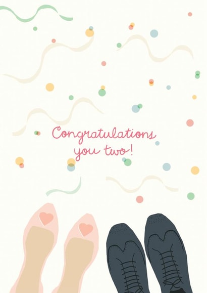 Confetti congratulations card - wedding created by Francesca Iannaccone
