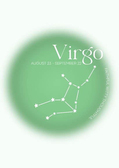 Virgo Aura Card created by Pink + Pip