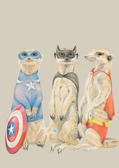 superheroes super Birthday Card 24035 created by DECKLED EDGE LTD