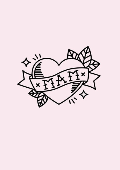 mam tattoo Mothers Day Card 45779 created by @designbykinship