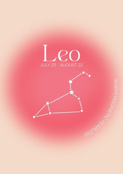 Leo Card created by Pink + Pip