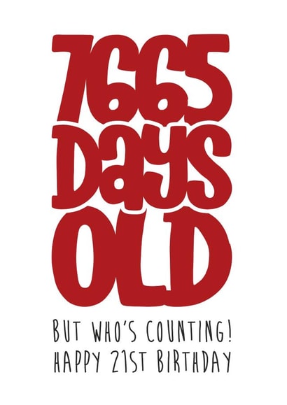 21 21st Birthday Card 16691 created by Waffle & Faff