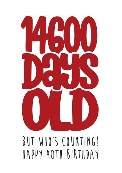 40 40th Birthday Card 16693 created by Waffle & Faff