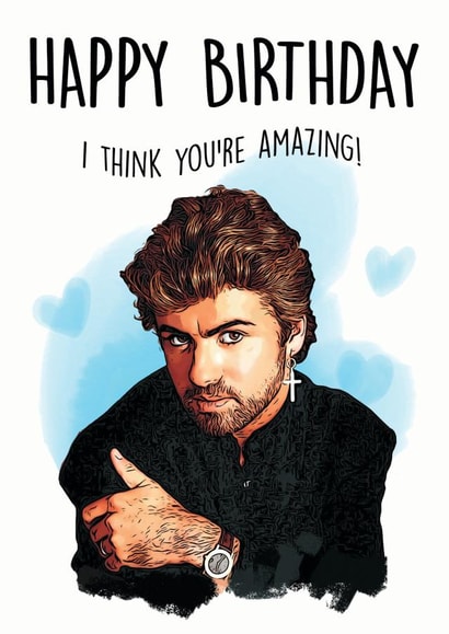 george michael music Birthday Card 18325 created by CARDBIZZ