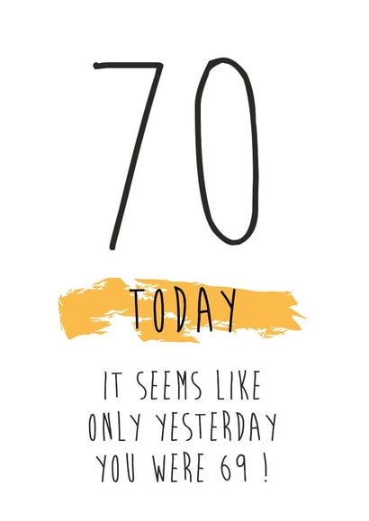 70 70th Birthday Card 16703 created by Waffle & Faff