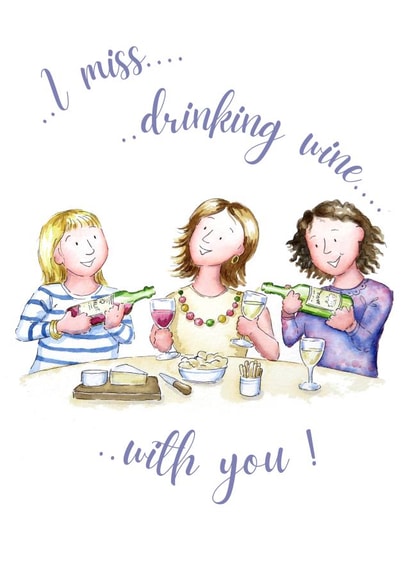 miss you drinking Thinking of you Card 16552 created by Kate Garrett