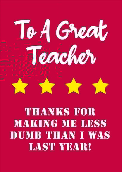 thanks thank you teacher Card 32036 created by Fantastical Cards
