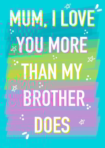 mum love Mothers Day Card 16893 created by Rude Mama