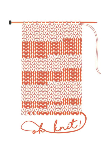 knitting knit Send A Smile Card 21487 created by Piglet & Porge