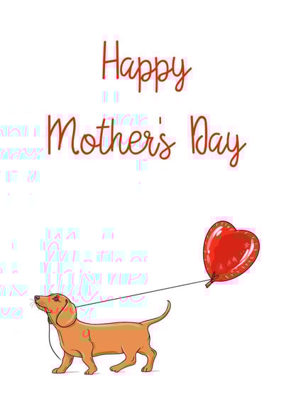 heart balloon Mothers Day Card 32402 created by Adam Regester