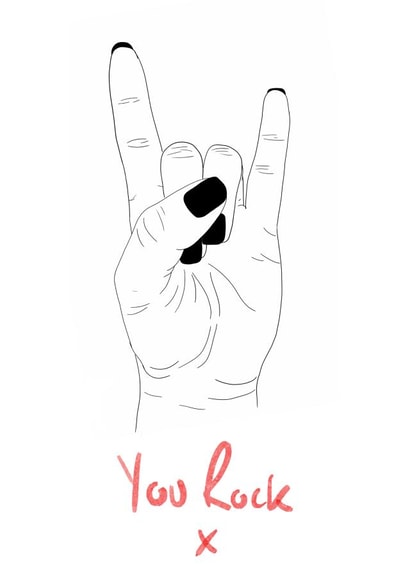 you rock rock n roll Card 47266 created by Rachel Trainor