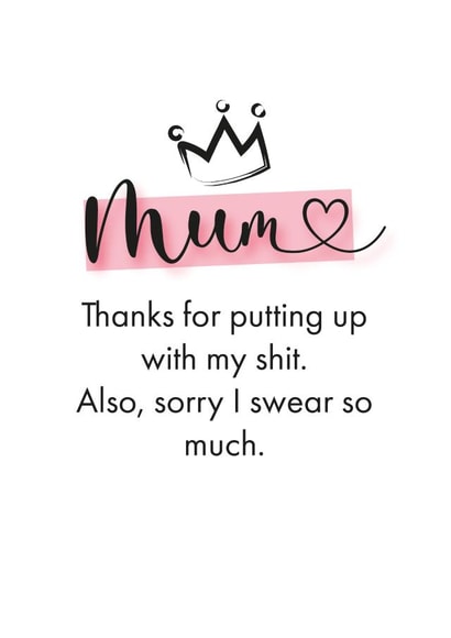 Crown mum Mothers Day Card 44125 created by Daisy Jo Design