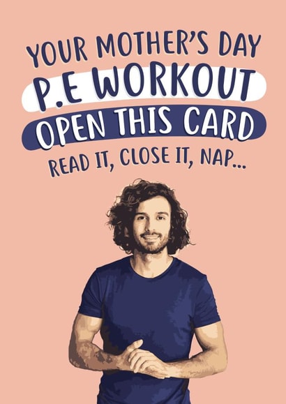 Joe Wicks Mum Mothers Day Card 33668 created by @linesbehind