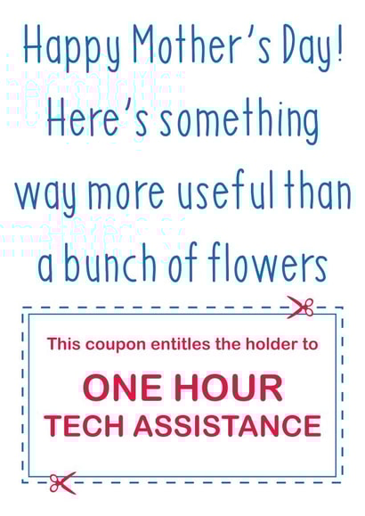Funny Mothers Day Card - Mum - Voucher - Here's Something Way More Useful Than a Bunch Of Flowers created by Susiewuzie