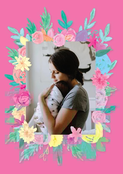 Photocard Floral Mothers Day Personalised Photo Card 14354 created by Dottie Mottie