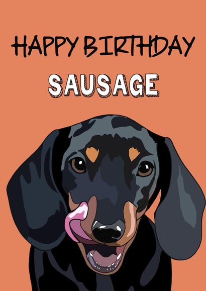dachshund sausage Birthday Card 18846 created by Sara Fortune