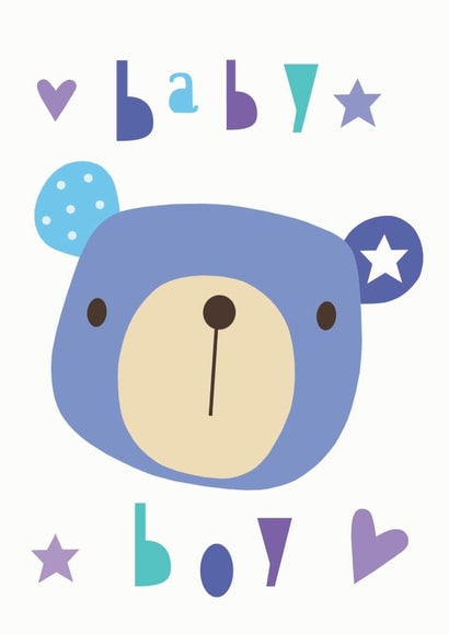 bear boy New Baby Card 17912 created by Jayne Schofield