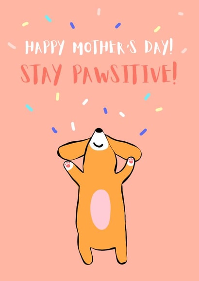 dog paw Mothers Day Card 40463 created by Fly high art