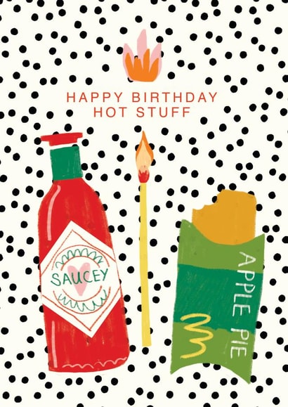 apple pie mcdonalds Birthday Card 21500 created by DOTS + STRIPES