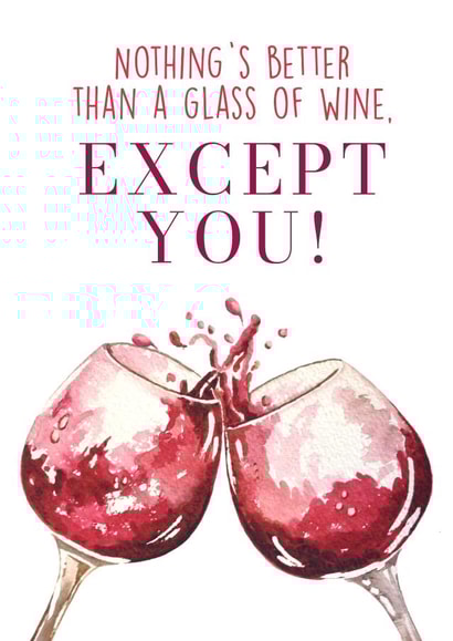 wine alcohol Love & Friendship Card 47038 created by Maria Amaya