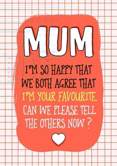 From Mum's Favourite Card created by Adam Regester