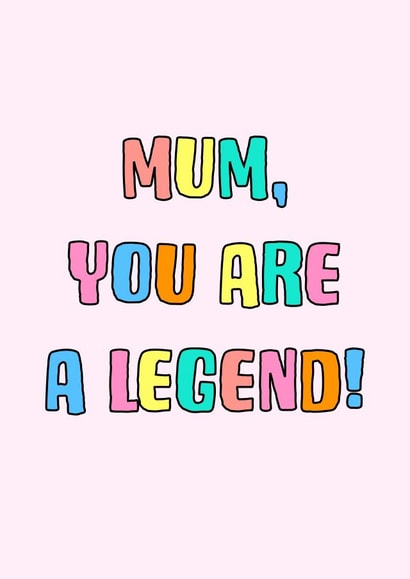 Mum Legend Card created by Adam Regester