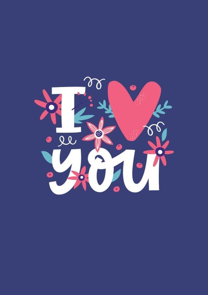 i love you love Valentines Day Card 11330 created by Family Designs