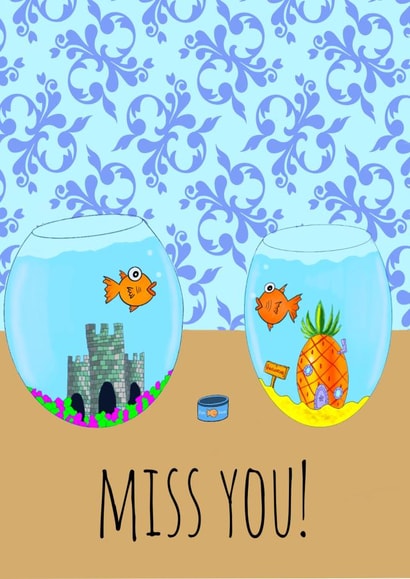Fish Miss you Love & Friendship Card 43315 created by Jessicadrawws